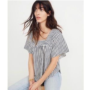 Madewell Texture & Thread Butterfly Top in Isley